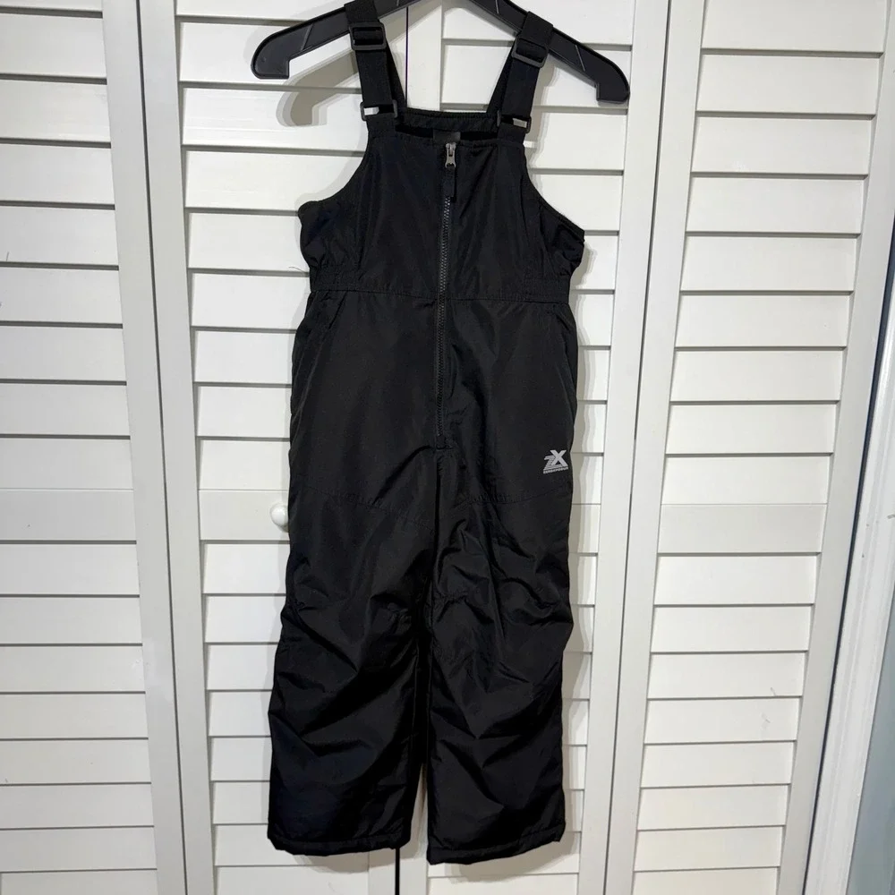 ZeroXposur Kids Black Insulated‎ Snow Bib Overalls Size S 6/7 Ski Pants